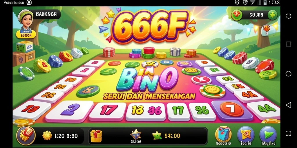 Screenshot gameplay Bingo dari aplikasi 666F yang seru dan menantang.