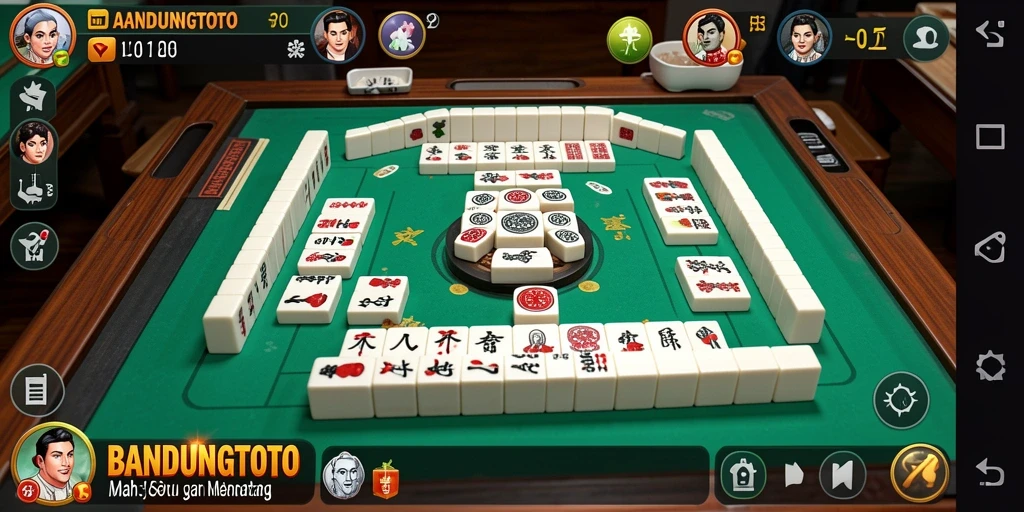 Tampilan gameplay seru dari BANDUNGTOTO dengan ubin Mahjong.