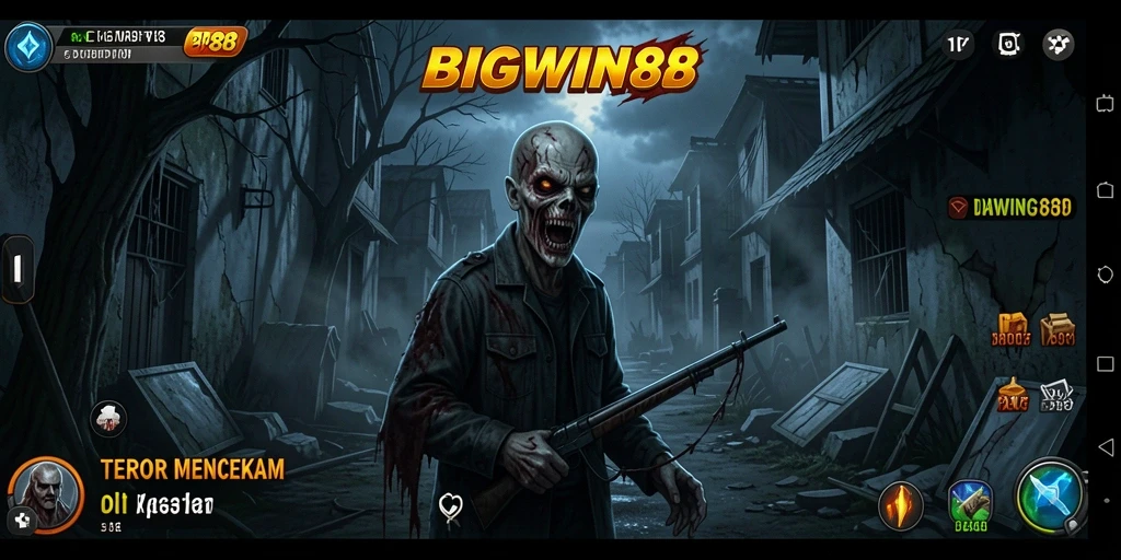 Tampilan gameplay BIGWIN88 yang penuh dengan ketegangan dan kengerian.