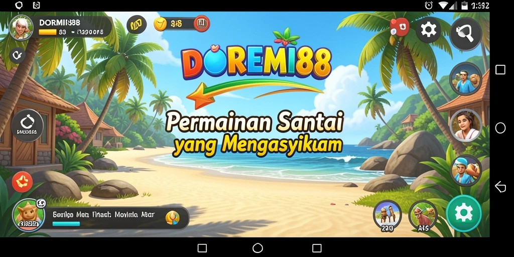 Tampilan gameplay DOREMI88 yang penuh warna dan ceria.