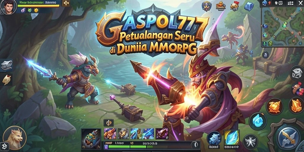 Screenshot menunjukkan aksi seru dalam pertarungan MMORPG GASPOL77.