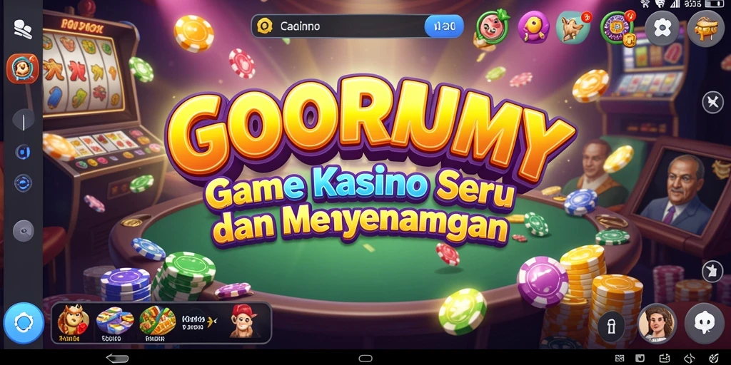 Gameplay GOGORUMMY yang mendebarkan dengan berbagai pilihan permainan Kasino.