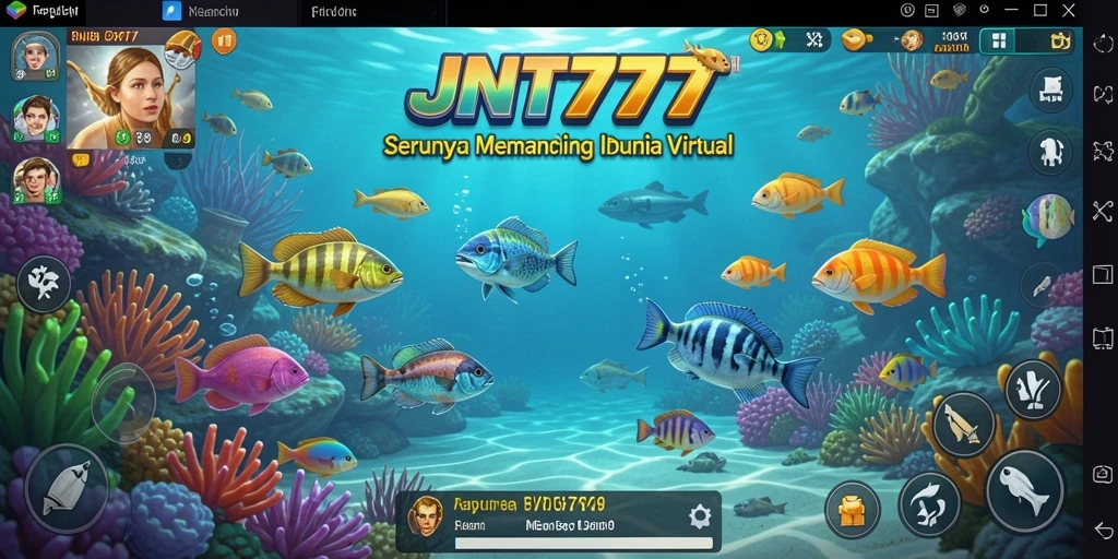 Screenshot JNT777 menunjukkan gameplay memancing yang seru dan interaktif.
