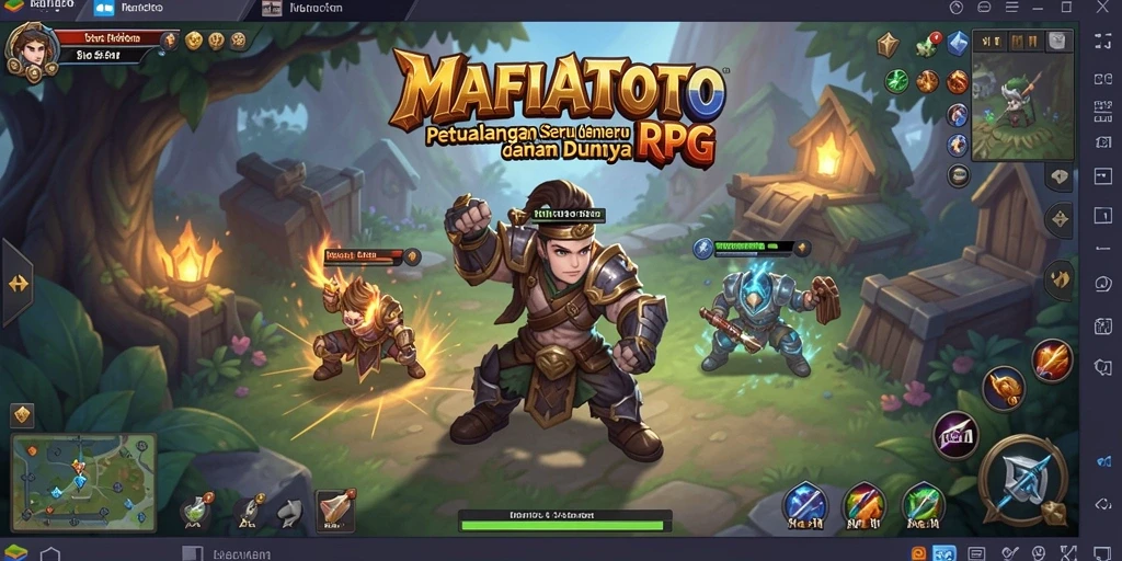Tampilan gameplay seru di MAFIATOTO dengan karakter yang beraksi di medan perang.