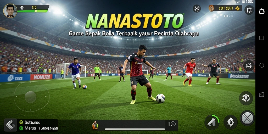Tangkapan layar gameplay <strong>NANASTOTO</strong> yang menunjukkan aksi seru di lapangan.