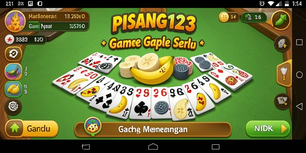 Tampilan gameplay Gaple yang menarik di PISANG123.