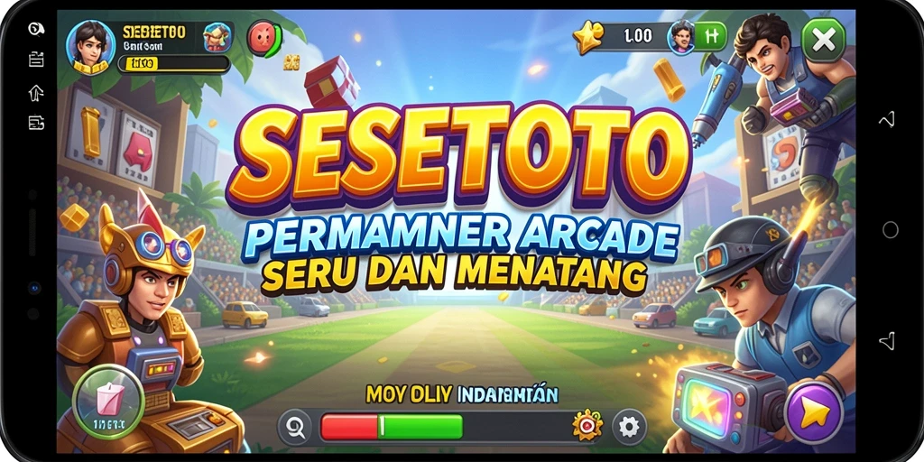 Tampilan screenshot SESETOTO yang menampilkan momen seru gameplay Arcade.