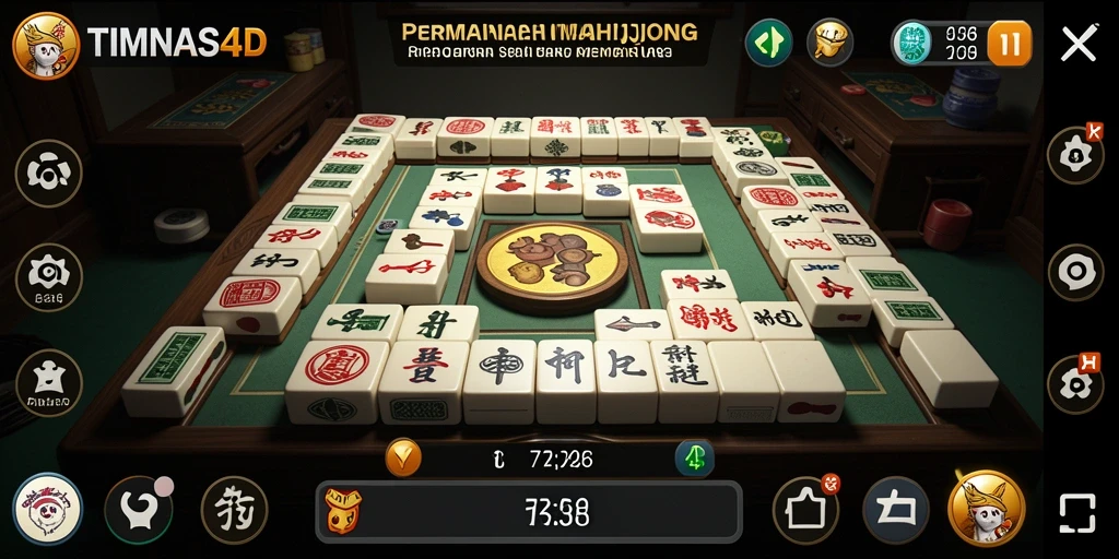 Tampilan gameplay seru dari TIMNAS4D, permainan Mahjong yang menantang.