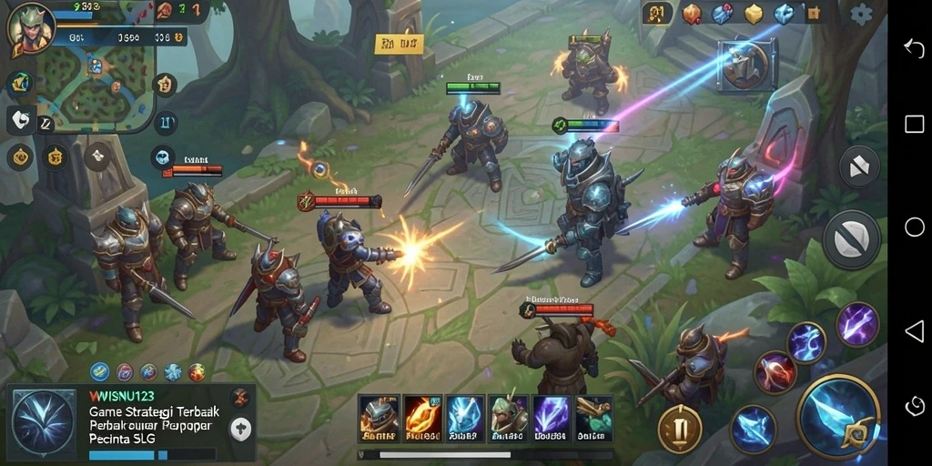 Gameplay penuh taktik dan strategi dalam WISNU123.